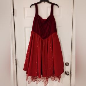 Torrid Disney Alice Through The Looking Glass Queen of Hearts Dress Size 14 NWT